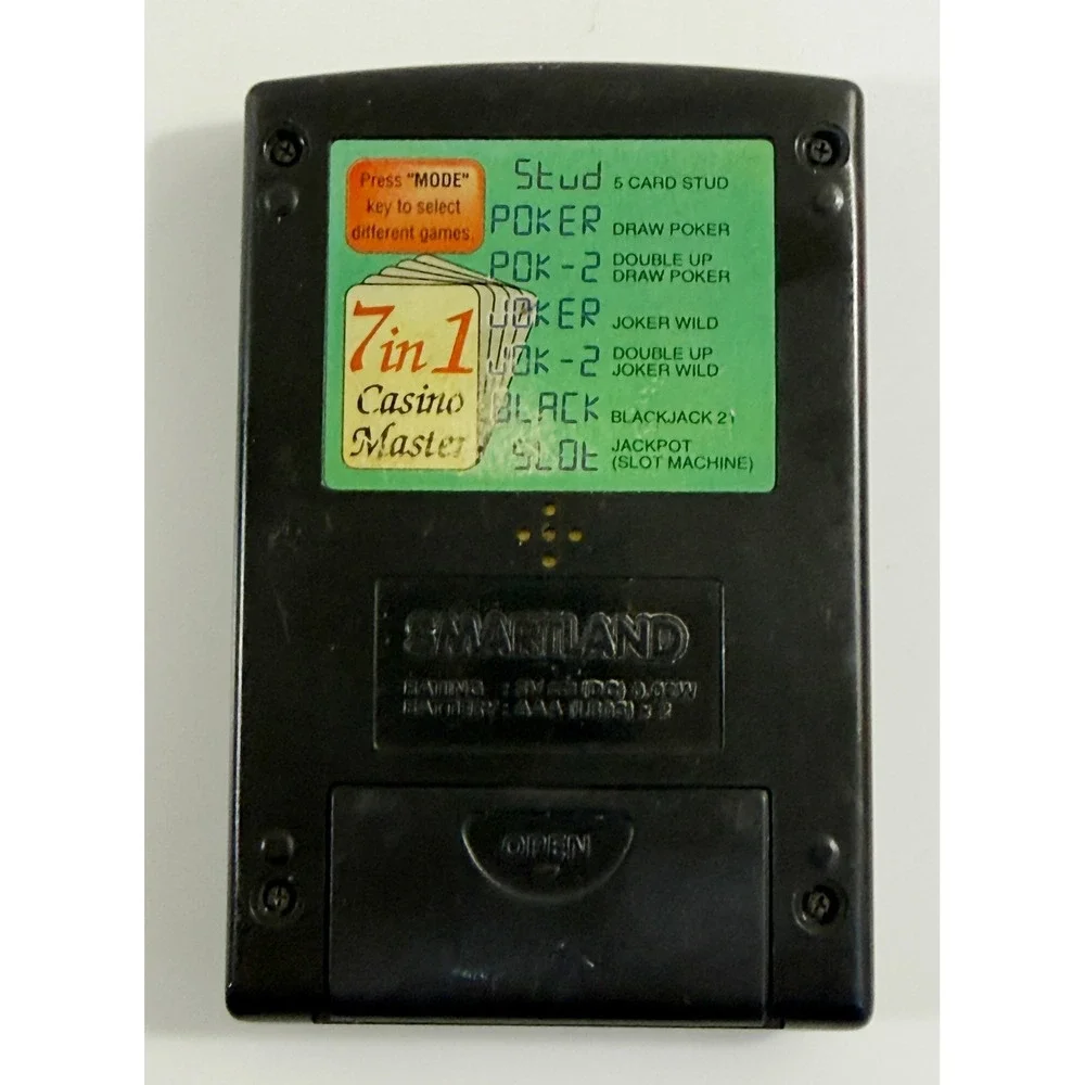 Smartland Casino Master Handheld Game Black 7-in-1 SL-9010‎